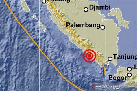 Gempa Magnitudo 5 4 Guncang Lampung Antara News