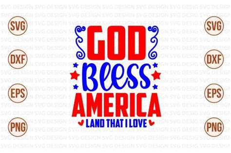 God Bless America Land That I Love Svg Graphic By Sadiqul7383 · Creative Fabrica