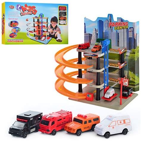 Игровой набор Play Smart Мега Парковка, 4 машинки, 5 уровней, от 3 лет ...