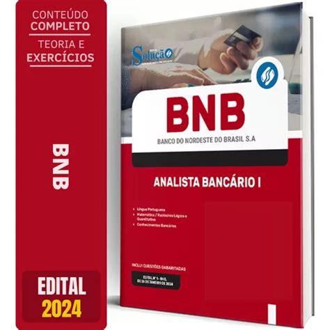 Apostila Bnb Banco Do Nordeste 2024 Analista Bancário 1 MercadoLivre