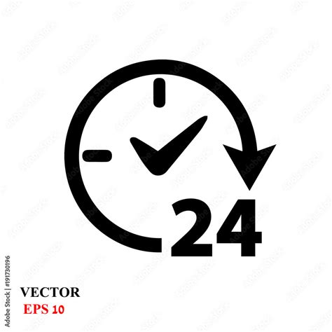 Open 24 hours vector icon Stock Vector | Adobe Stock