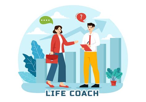 Life Coach Vector Illustration for Consultation, Education, Motivation ...