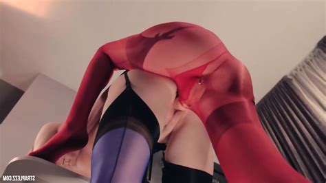 Lesbian Strapless Dildo At The Office Patricia Patritcy