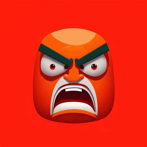 Premium Vector Angry Face Emoji Reaction Symbol Icon Vector Illustration