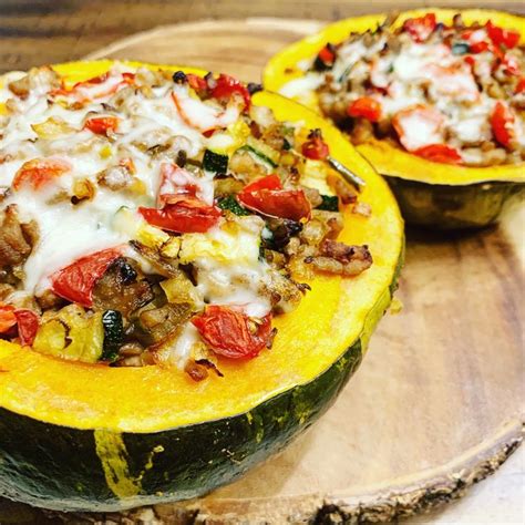 Stuffed Roasted Buttercup Squash