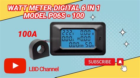 Cara Pasang Dan Setting Watt Meter Digital 6 In 1 P06S 100 YouTube