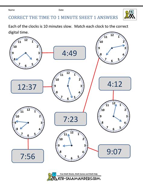 Telling Time Worksheets Grade To The Nearest Minute 11322 Hot Sex Picture