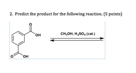 Solved Predict the product for the following reaction. | Chegg.com