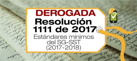 Resolución 1111 De 2017 Derogada Safetya®