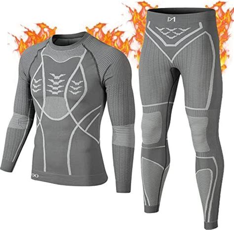 Mens Thermal Underwear Fleece Base Layer Top And Bottom Set Insulated Long Johns Ebay