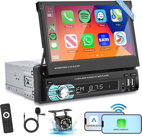 Amazon Single Din Flip Out Screen Car Stereo With Wireless Carplay