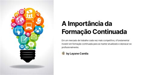 A Import Ncia Da Forma O Continuada