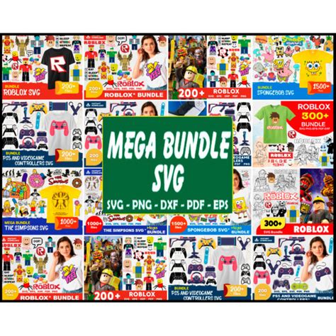 Roblox and PS5 Game Mega bundle, Roblox Svg, PS5 Svg, Video - Inspire ...