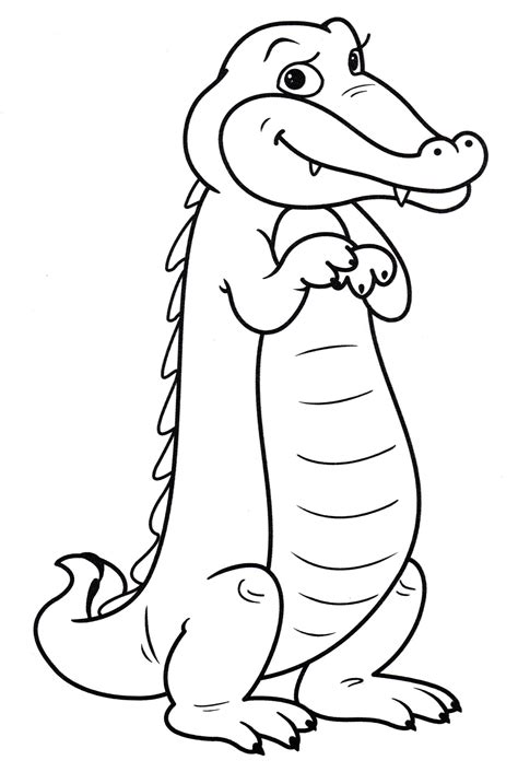 Раскраска Крокодил Распечатать