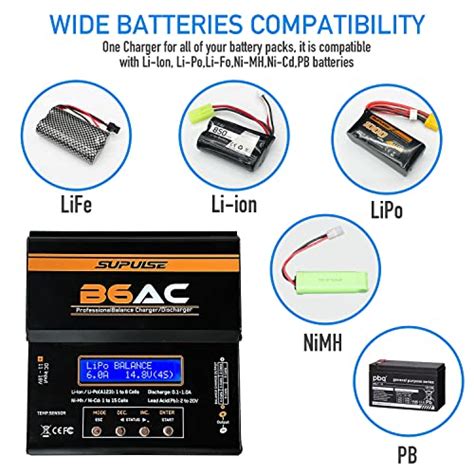 Supulse Lipo Battery Charger 80w Dual Acdc Rc Battery Charger For 2 6s Li Ion Life Lihv 1 15s