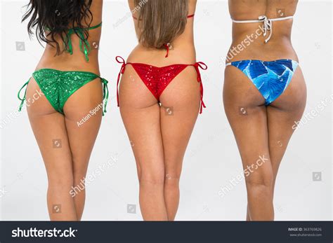 Three Diverse Bikini Models Pose Studio Stock Photo 363769826 Shutterstock