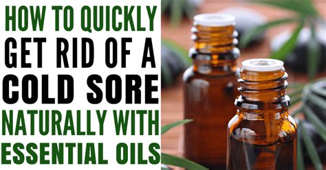 Essential Oils For Cold Sores Get Rid Of Cold Sores Quickly