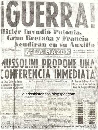 Diarios Históricos Comienzo Y Fin De La Segunda Guerra Mundial 1939 1945