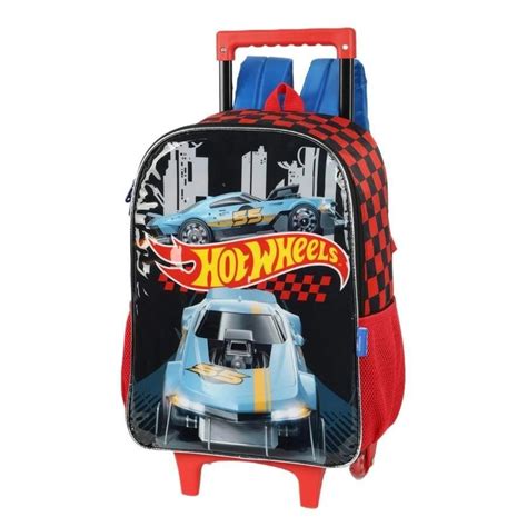 Mochila Maxlog Mochila Escolar Rodas Hot Wheels Azul Ic Hw Busca Ic Hw