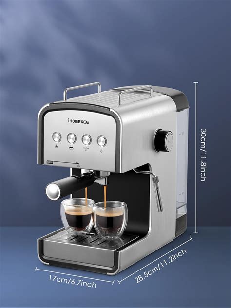 Ihomekee Espresso Machine 15 Bar Coffee Maker For Cappuccino And Latte