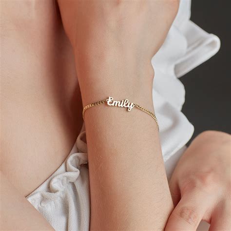 Name Bracelet Gold Name Bracelet Dainty Gold Name Bracelet Etsy