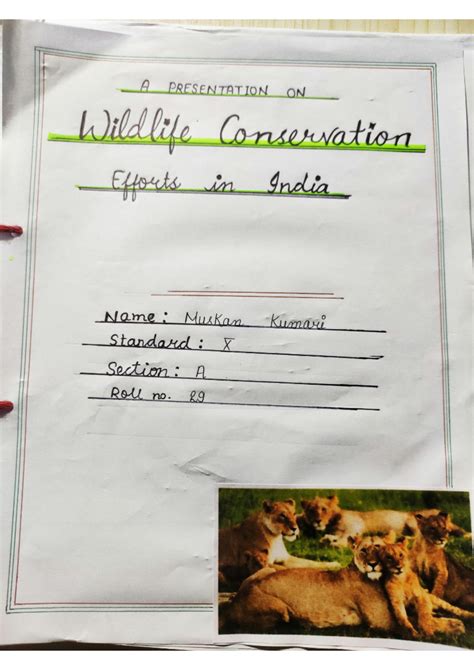 SOLUTION: Icse class 10 geography project on wildlife conservation