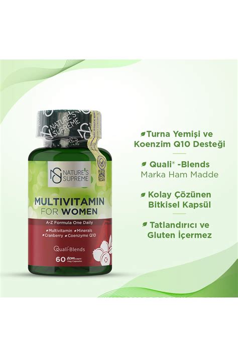 Natures Supreme Multivitamin For Women 60 Kapsül Aromasız Fiyatı