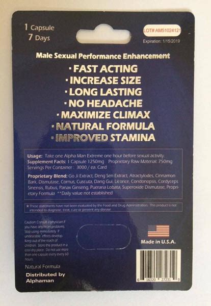 Alpha Man Extreme 3000 Male Sexual Enhancement Pill