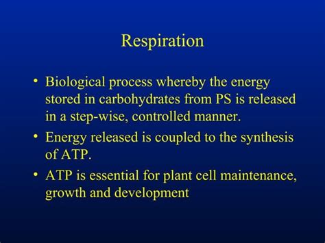 Respiration In Plants Ppt Free Download