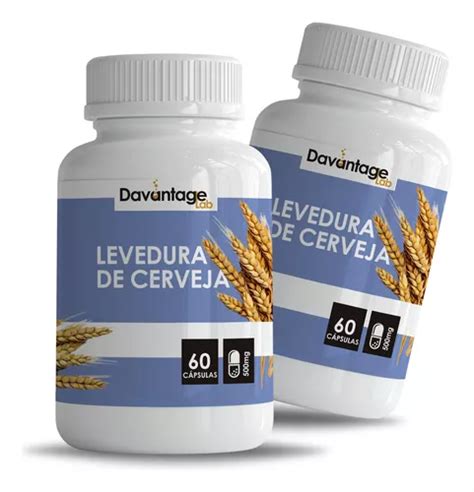 Kit 2x Levedura De Cerveja Em Cápsulas 500mg 100 Pura Parcelamento