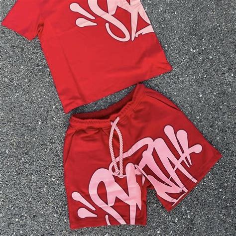syna world red short and shirt set - Depop 