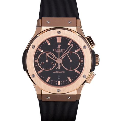 Svizzera Hublot Classic Fusion Quadrante Nero Oro Rosa Shb