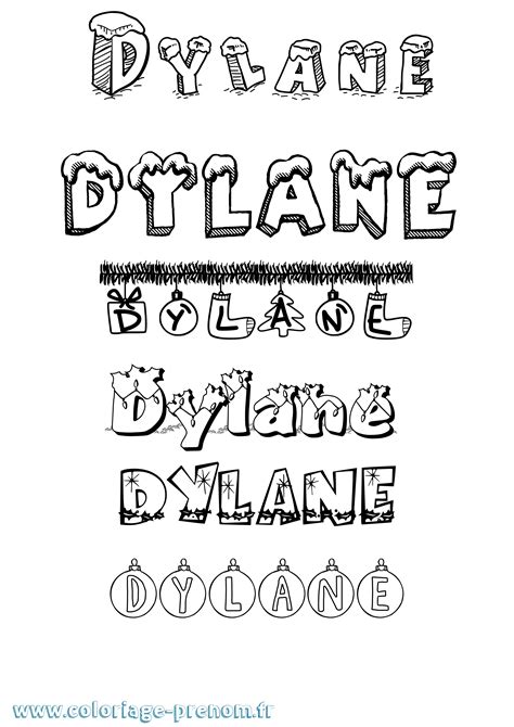 Coloriage Du Pr Nom Dylane Imprimer Ou T L Charger Facilement