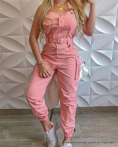 Neuheiten 2023 Streetwear Einteiler Jumpsuit Overall In Rosa Lang