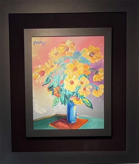 Homage To Monet Sunflowers By Peter Max Onessimo Fine Art