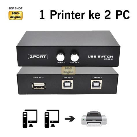 USB Printer Switch Sharing Cabang 2 Port Manual Lazada Indonesia