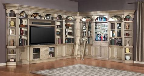 Allure 12 Piece Entertainment Library Wall With Bar Unit In Champagne