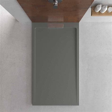 Base De Duche Em Resina STYLE Cor Cinza Cimento RAL 7005 E Outras