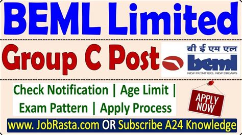 BEML Group C Recruitment 2023 Notification Apply Online At Bemlindia