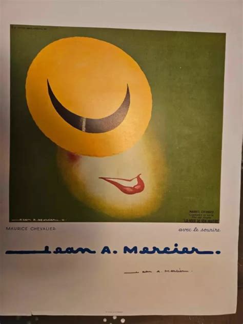 RARE AFFICHE POSTER Maurice CHEVALIER pour LA VOIX DE SON MAÎTRE par