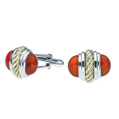 Vintage David Yurman Carnelian Cufflinks