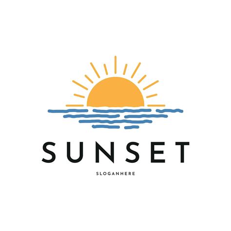 sunset logo design creative idea 27239076 Vector Art at Vecteezy