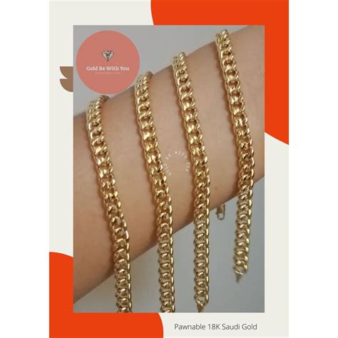 Pawnable K Saudi Gold Cadena Bracelet For Men Shopee Philippines