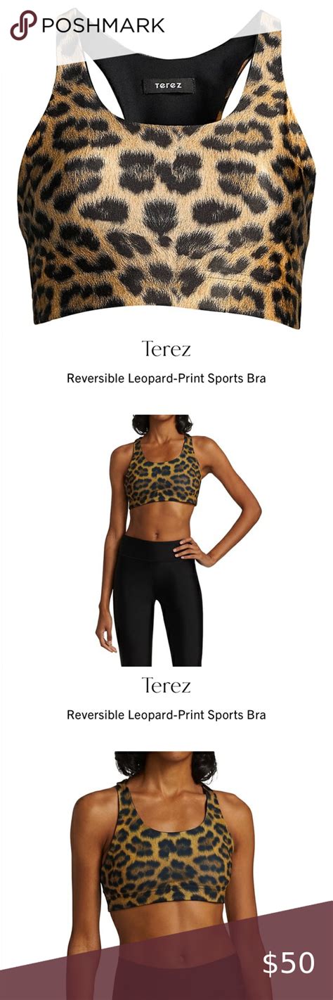 NWT Terez Reversible Leopard Print Sports Bra Size XS Printed Sports