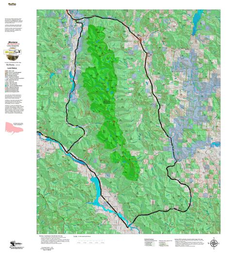 Mountain Goat Hunting District 100 Land Ownership Map by Montana ...