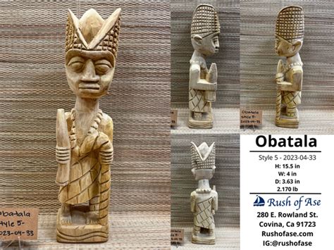 Orisa Statues Obatala Wood Statue Style 5 Rush Of Ase