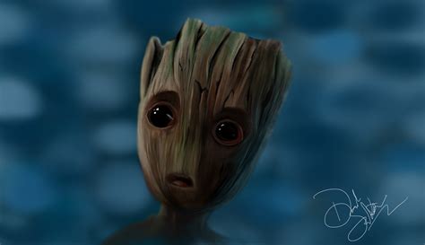 Baby Groot Digital Painting : r/GotG