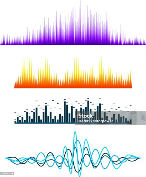 Vektor Musik Digital Equalizer Gelombang Audio Desain Template Sinyal