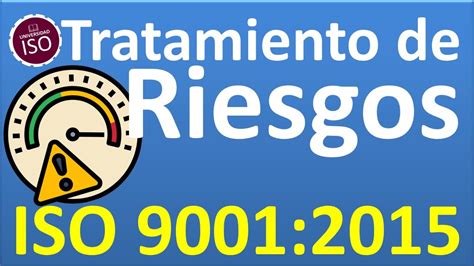 Tratamiento De Riesgos Gestión De Riesgos Iso 9001 Versión 2015 Sistema