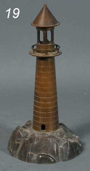 Bronze Lighthouse Lamp 16 High Early 20th Century